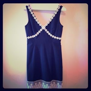 J Crew navy white dress 6